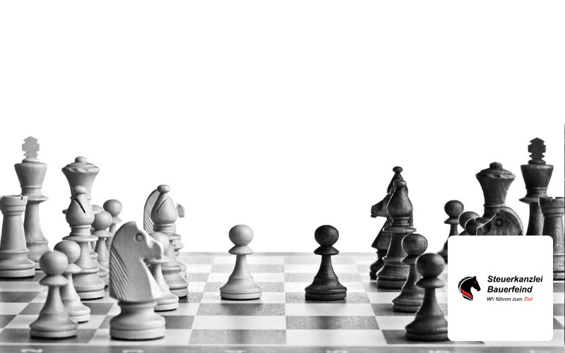 Steuerkanzelei Bauerfeind als Fallbeispiel, Schachbrett Image mit Logo